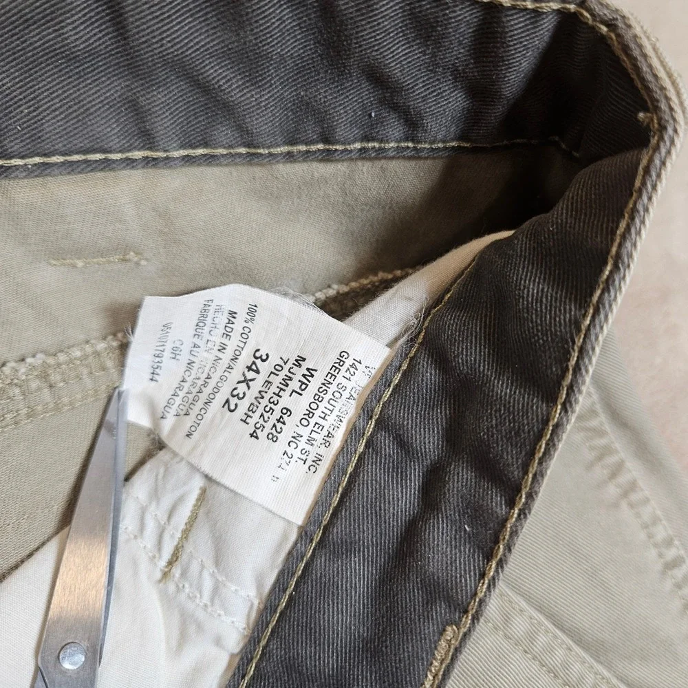Wrangler Authentic Issue WRG Jeans Co Khaki Cargo Pants Mens 34x32 Tan Utility
